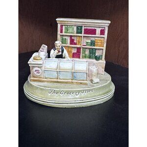 SEBASTIAN Miniature "Grocery Store" Cast-Painted Signed COPR 1960  P.W. Baston
